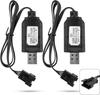 2x Универсальное USB-зарядное устройство для LiPo аккумуляторов 7,4 В 2S – 4-контактный SM-4P – Совместимо с RC-машиной, дроном, лодкой – Защита от перезаряда – Индикатор зарядки