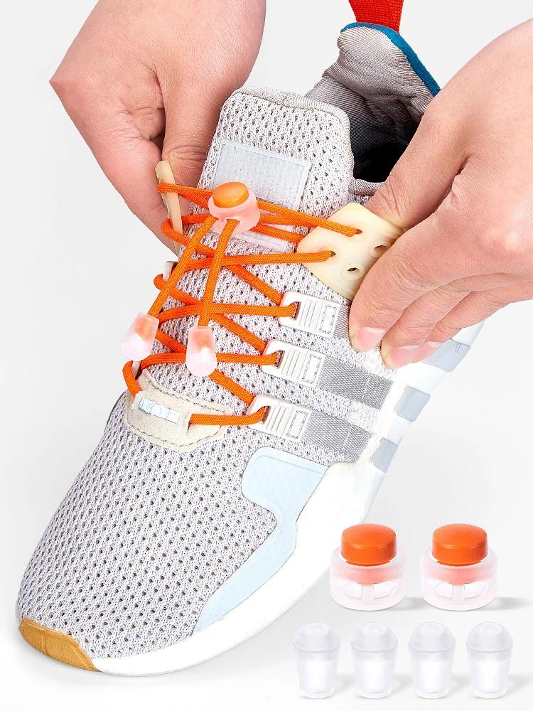 New No Tie Shoeaces Elastic Round Tieless Shoe Laces Sneakers Spring Lock Shoelace Quick Without Ties Shoes Lace for Kids Adult