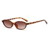 Trendy Tortoise Shell Black Oval Sunglasses Gradient Brown Lens Round Women Men Sun Glasses Female Uv400