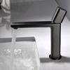 Brushed Gold Bathroom Hot And Cold Mixed Water Basin Faucet Brass Black/White Deck Installation Sink Tap Bathroom Accessories