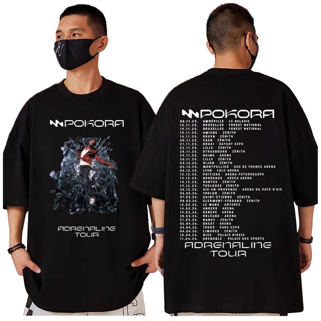 Мерч турне певца М.Покоры Adrenaline Tour 2025 футболки мужские женские хип-хоп винтажные футболки высокое качество модная оверсайз футболка