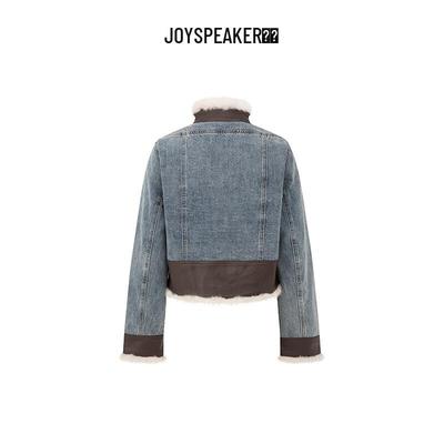 JOY SPEAKER Женская джинсовая пуховая куртка на флисовой подкладке