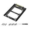 Металлический корпус Двойной mSATA SSD в 2,5-дюймовый SATA3.0 6 Гбит/с Адаптерная карта Разъем Адаптеры mSATA на SATA3.0 Адаптер для mSATA SSD