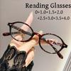 Small Oval Frame Reading Glasses for Women Men Vintage Trend Anti Blue Light Farsighted Finished Prescription Presbyopia Eyewear