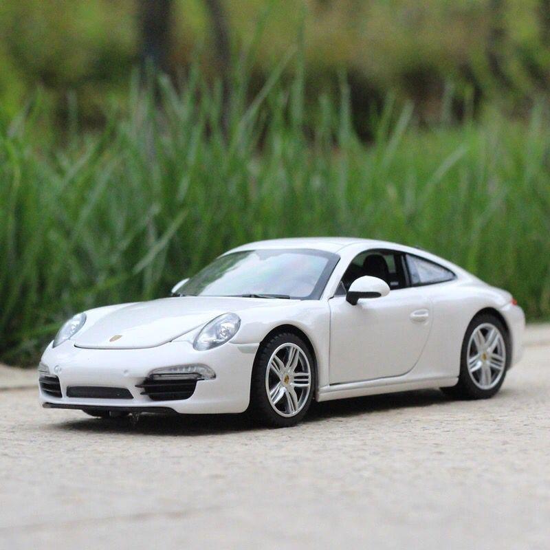 1:24 Porsche 911 Carrera S, игрушечный автомобиль из сплава, литой автомобиль, модель автомобиля, миниатюрная масштабная модель автомобиля для детей, гараж
