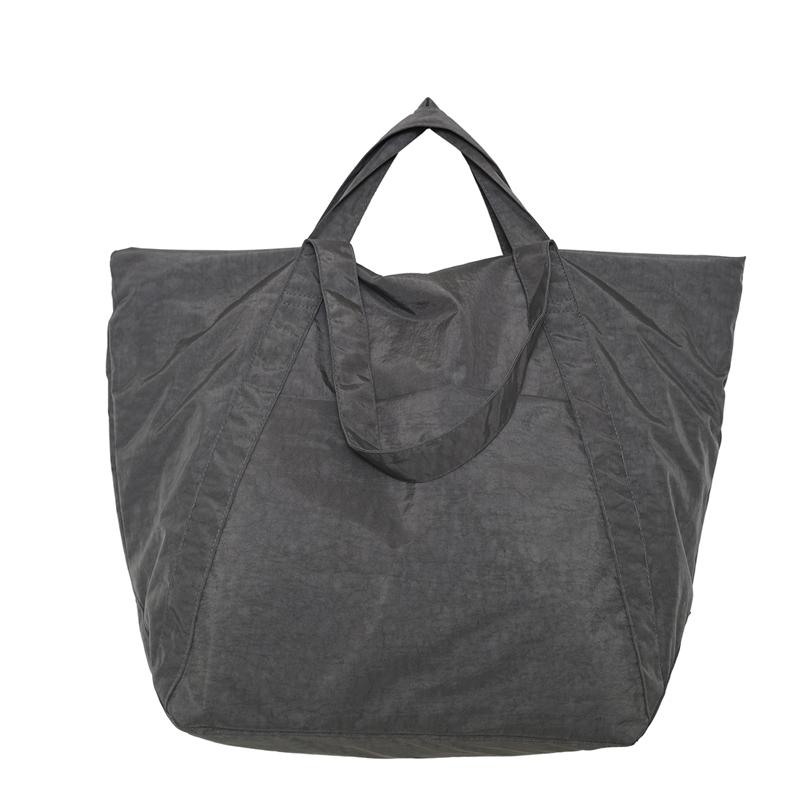 Большая вместительная сумка для покупок из нейлона, переносная одежда для прогулок, для занятий йогой, одно плечевая сумка, однотонная женская сумка