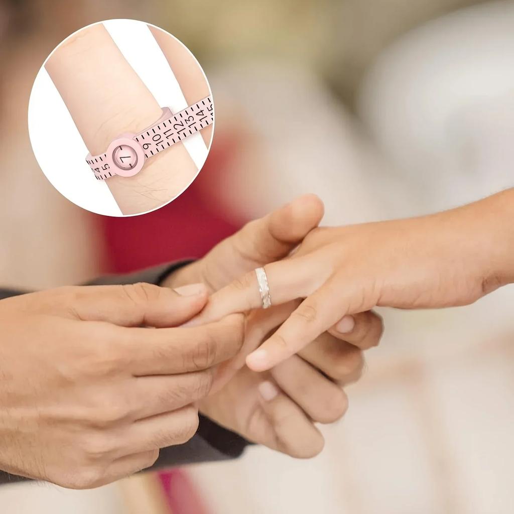 1pc 1-17mm Ring Dimender American Measuring Tool with Magnifying Glass Ring Measuring Tape Ring Soft Ruler