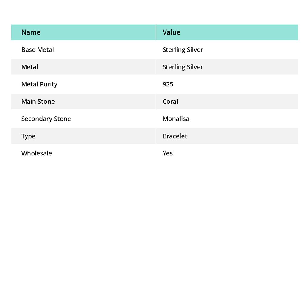 Натуральный итальянский красный коралл, браслет Monalisa из стерлингового серебра 925 пробы 7-8 дюймов Z3Q94