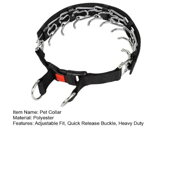Ошейник-удавка для собак без натяжения, прочный нейлоновый ошейник для собак, регулируемый ошейник против натяжения с пряжкой быстрого расстегивания для больших, средних и маленьких собак