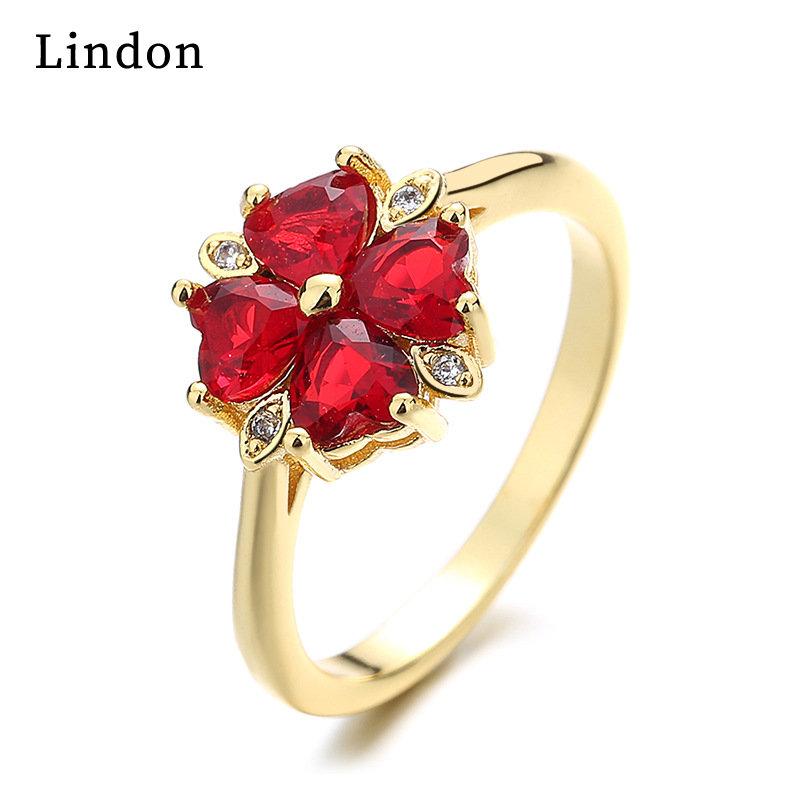 Классическое кольцо Lindon из медного сплава с цирконием, женские ювелирные изделия, свадебный подарок для вечеринки
