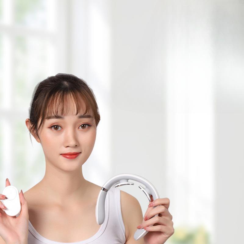 Pulse Hot Compress Mini Electric Cervical Massager Multifunctional Intelligent Charging Neck Massager