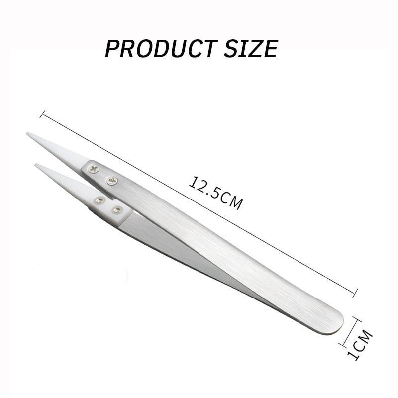 Керамические пинцеты Электрик Высокотемпературные Устойчивые к коррозии Антистатические Изолирующие Пинцеты-клипсы 2 шт.