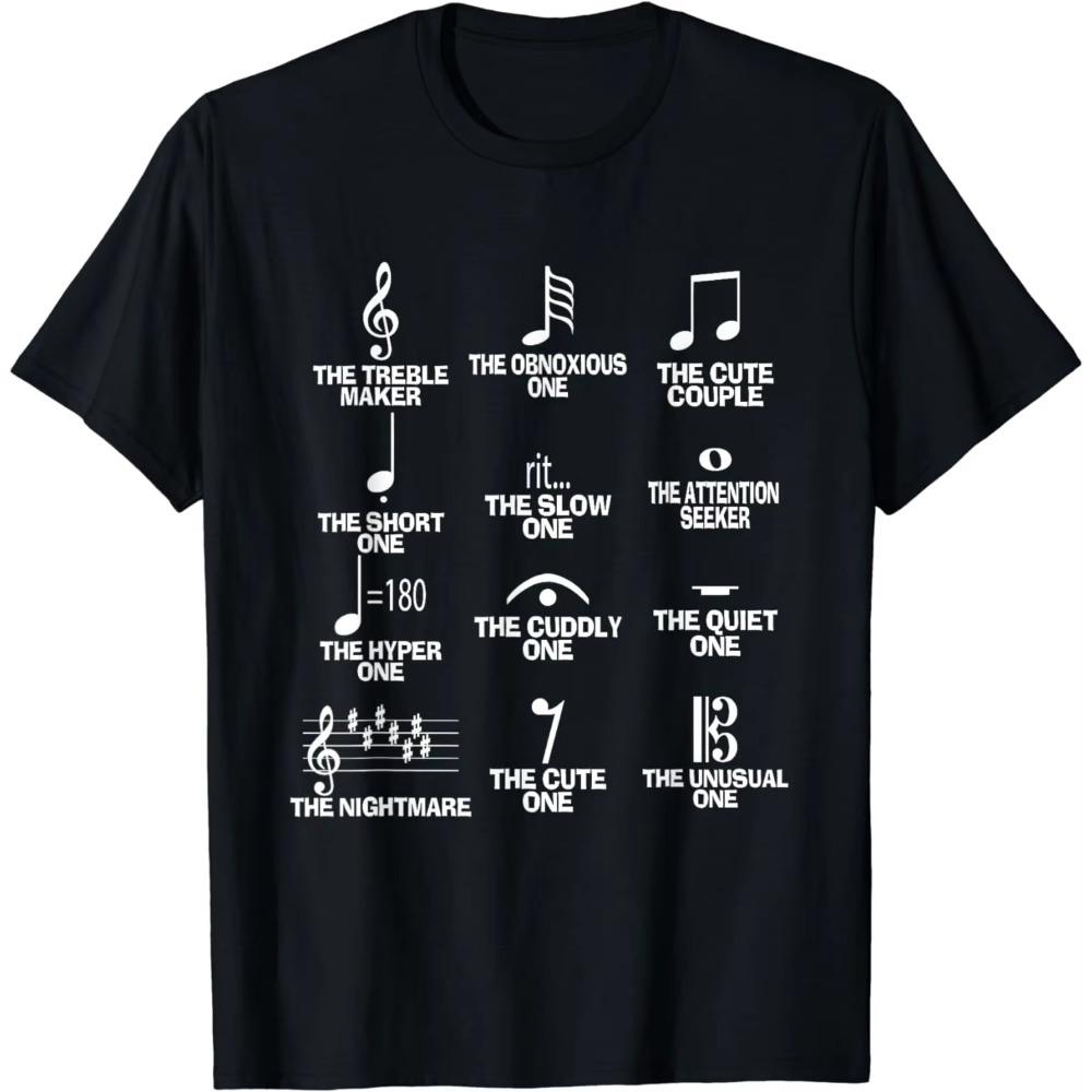 Women's Plus Size Cotton T-shirt Summer Casual Graphic Tee Short Sleeve Musical Notes Symbol Definition Humor Funny Christmas Gift Sho Unisex,gift,Top