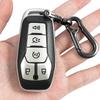 for Ford Key fob Cover,Texture case,with Keychain,Key Shell/Skin,5-Buttons fit 2016 2017 Explorer for Mustang Fusion MKZ MKC Remote Key Vehicle