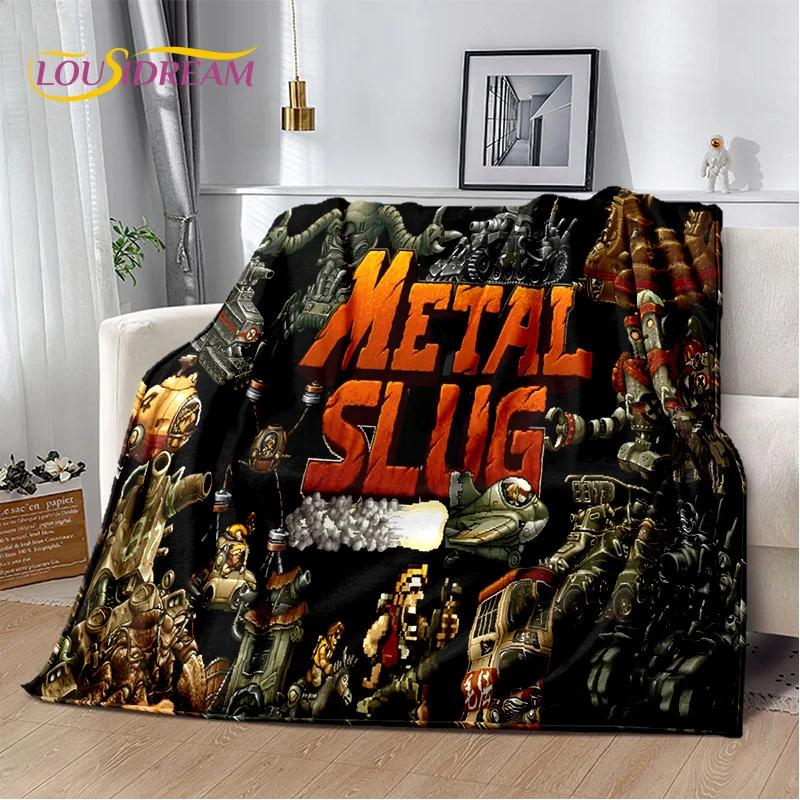 Metal Slug Classic Retro Game Cartoon Soft Flannel Blanket for Beds Bedroom Sofa Picnic,Throw Blanket for Cover Outdoor Leisure