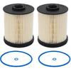 2 Pack TP1015 Fuel Filter Compatible With 2017-2024 Chevy Cruze, Silverado, GMC, Sierra 6.6L & 3.0L Duramax Fuel Filter