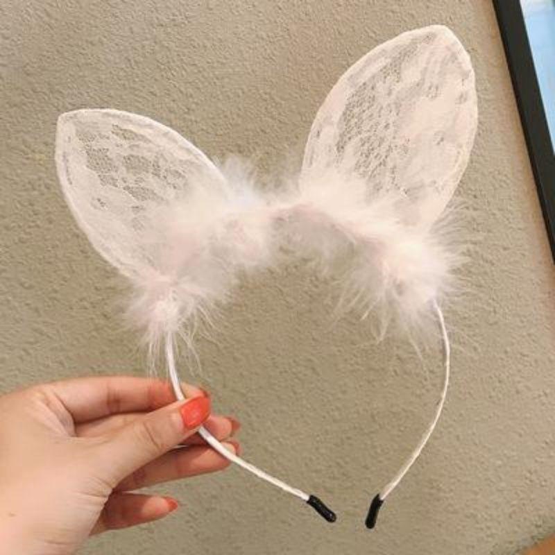 Bedding feathers lace cat ears thin headbands Internet celebrities sexy party performance props headbands hair accessories headgear