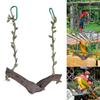 Parrot Stand Swing Toy Wood Perch Bite Resistant Puzzle Fitness Bird Perch Stand Stick Holder for Lovebird Cockatiel
