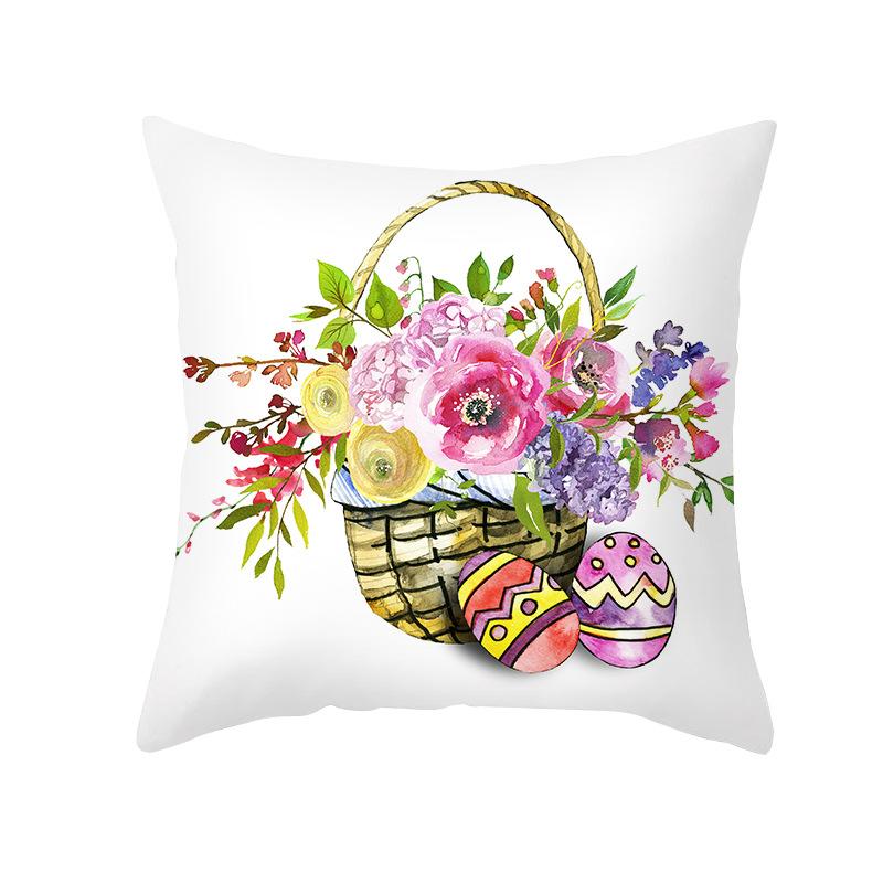Весенний домашний декор, наволочка с изображением счастливого пасхального яйца, кролика, декор, наволочка с цветочным принтом кролика, наволочка