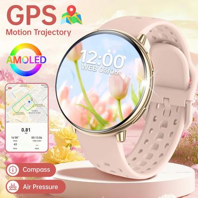2026 Умные часы со встроенным GPS, траекторией движения, компасом, BT-звонками, ИИ-голосовым помощником, 1.43" AMOLED, для Xiaomi, спортивные часы для улицы, мужчины, женщины, подарок