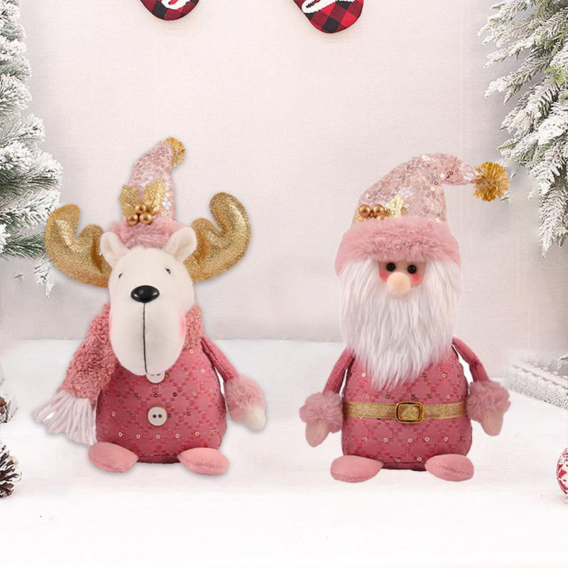 Рождественский гном плюшевый декор для дома милая розовая рождественская кукла