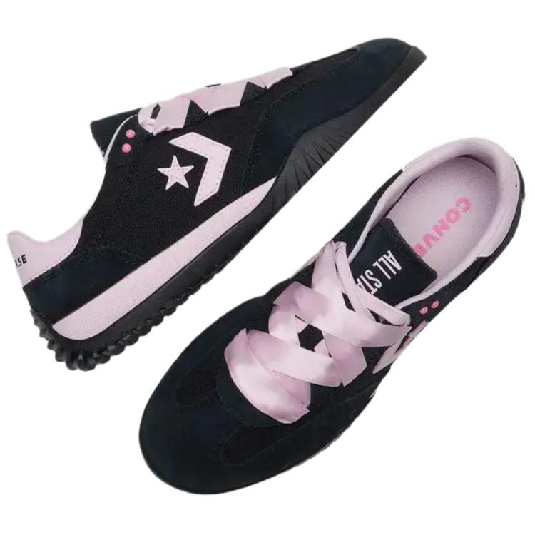 Converse Run Star Trainer Балетный стиль Атласная лента Ретро Спорт Удобные Прочные Отскок Низкий верх Повседневная обувь для образа жизни Унисекс кроссовки A19727C