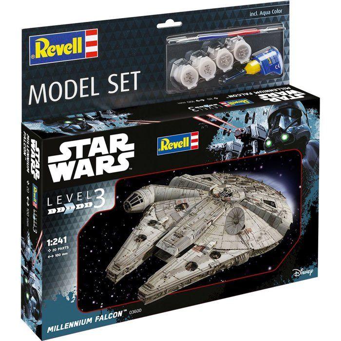 Maquette - REVELL - Model Set - Star Wars - Faucon Millenium - Avec colle, peintures et accessoires
