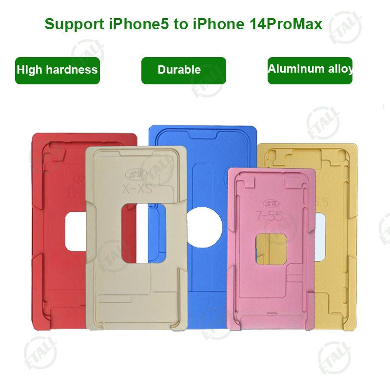 Прецизионная форма для выравнивания ЖК-экрана для iPhone 5 до iPhone 15 Pro Max, Форма для позиционирования внешнего стекла ЖК-экрана, Форма для позиционирования при ремонте ЖК-экрана