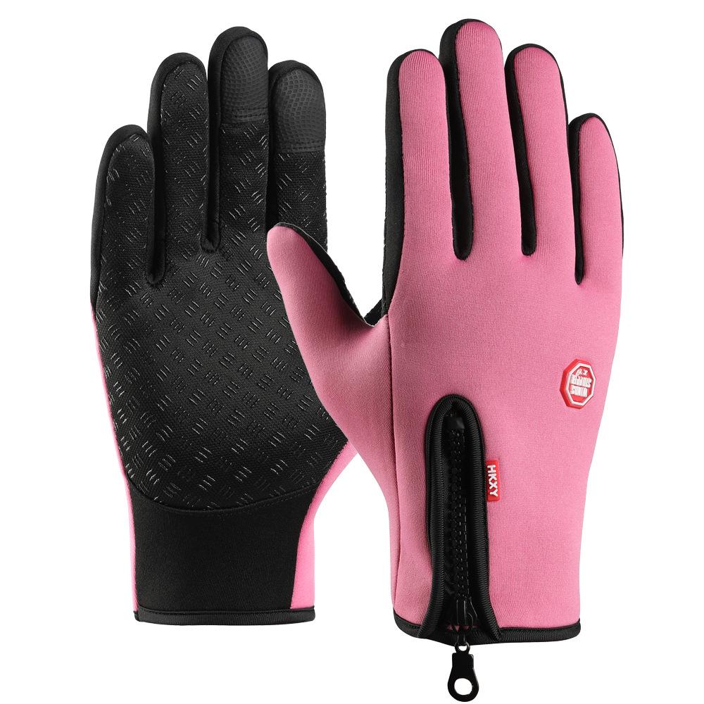 Unisex Outdoor Cycling Ski Gloves with Fleece, Reflective Strips & Touchscreen Functionality - Ideal for Autumn/Winter