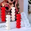 5 Cavity Candle Mold 3D Shape Non-Stick DIY Silicone Love Heart Aromatherapy Candle Casting Mould for Home AVE