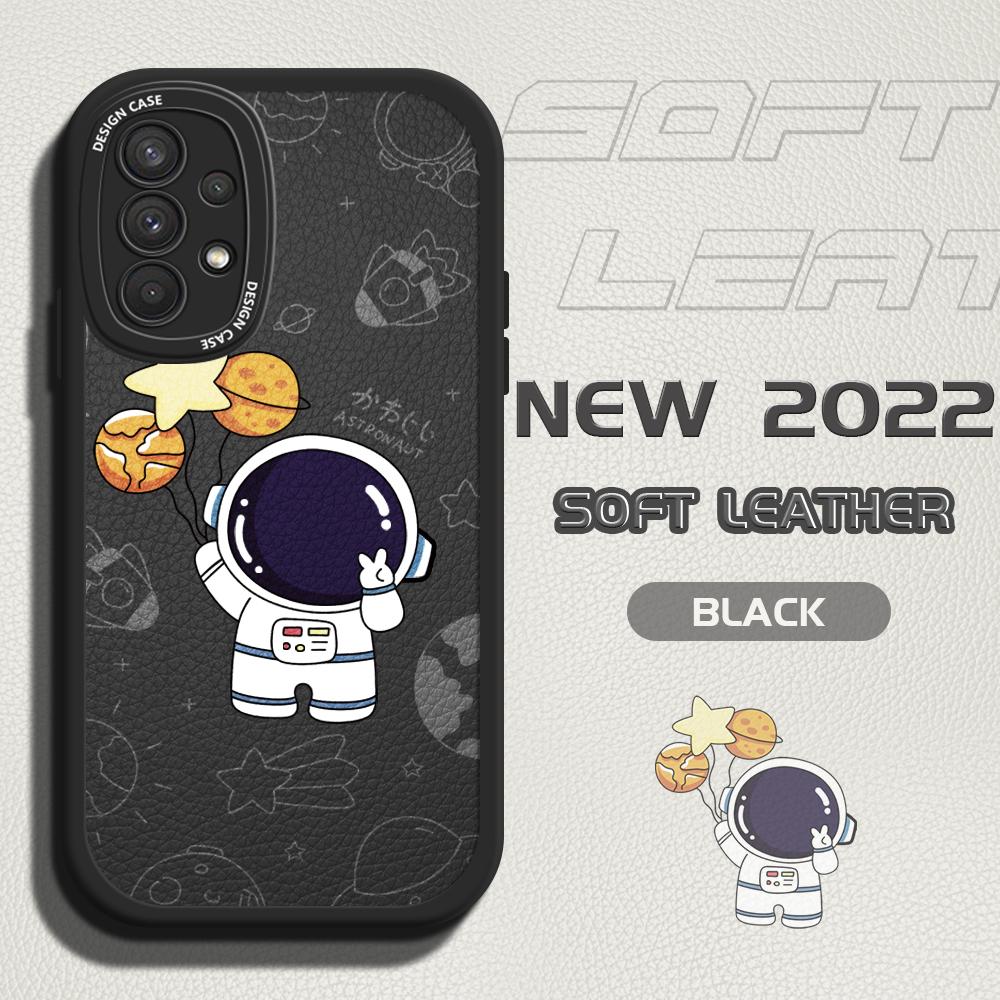 Тонкий мультяшный милый космический астронавт кожаный чехол для задней панели из искусственной кожи чехол для телефона Samsung Xiaomi Poco Redmi
