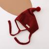Thick Warm Baby Winter Hat Adjustable Tie Straps Pom Pom Bonnet Gifts Toddler Bonnet  Baby Girls