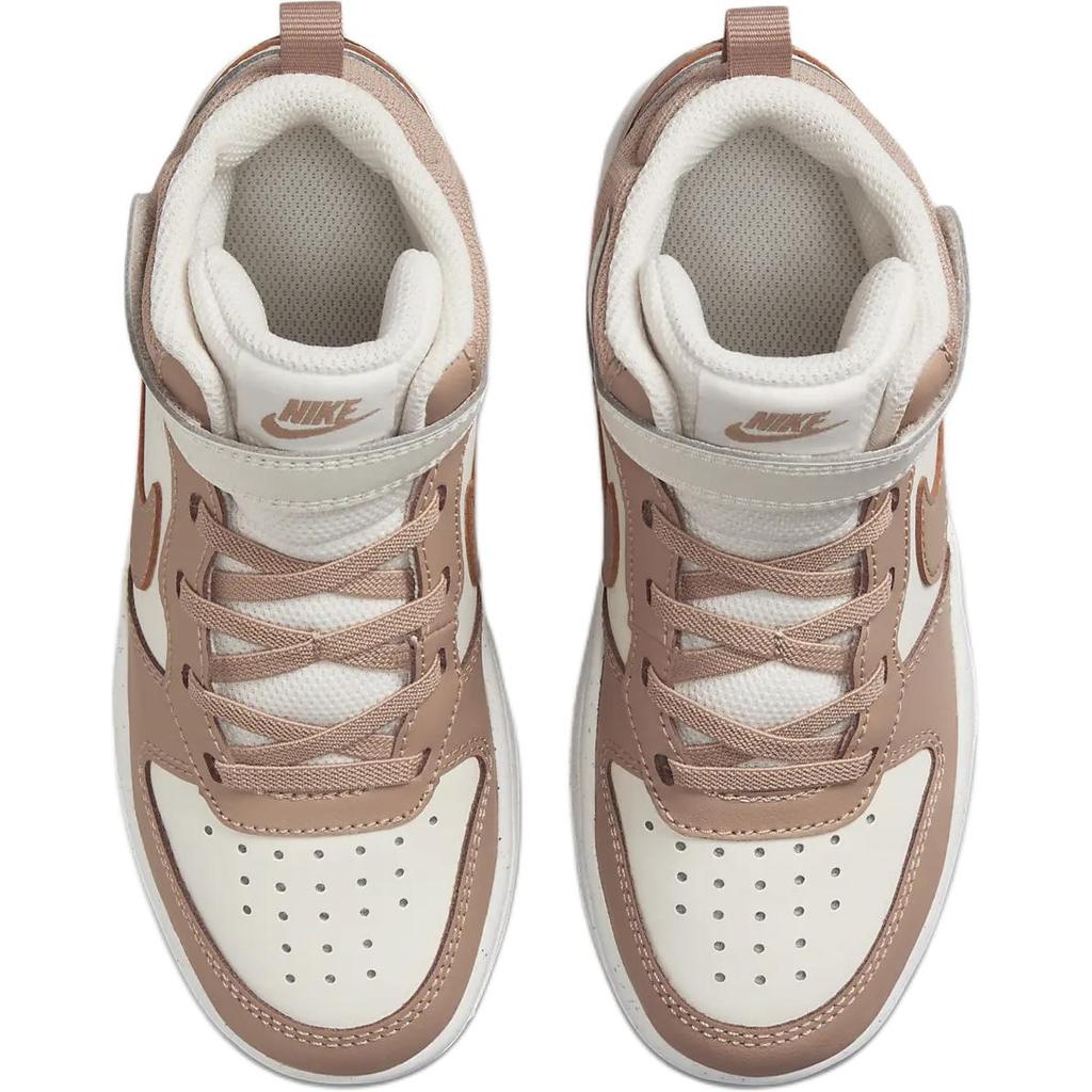 Nike Court Borough Mid 2 PSV Pale Ivory Kids Sneakers Brown Sail Hemp CD7783-125