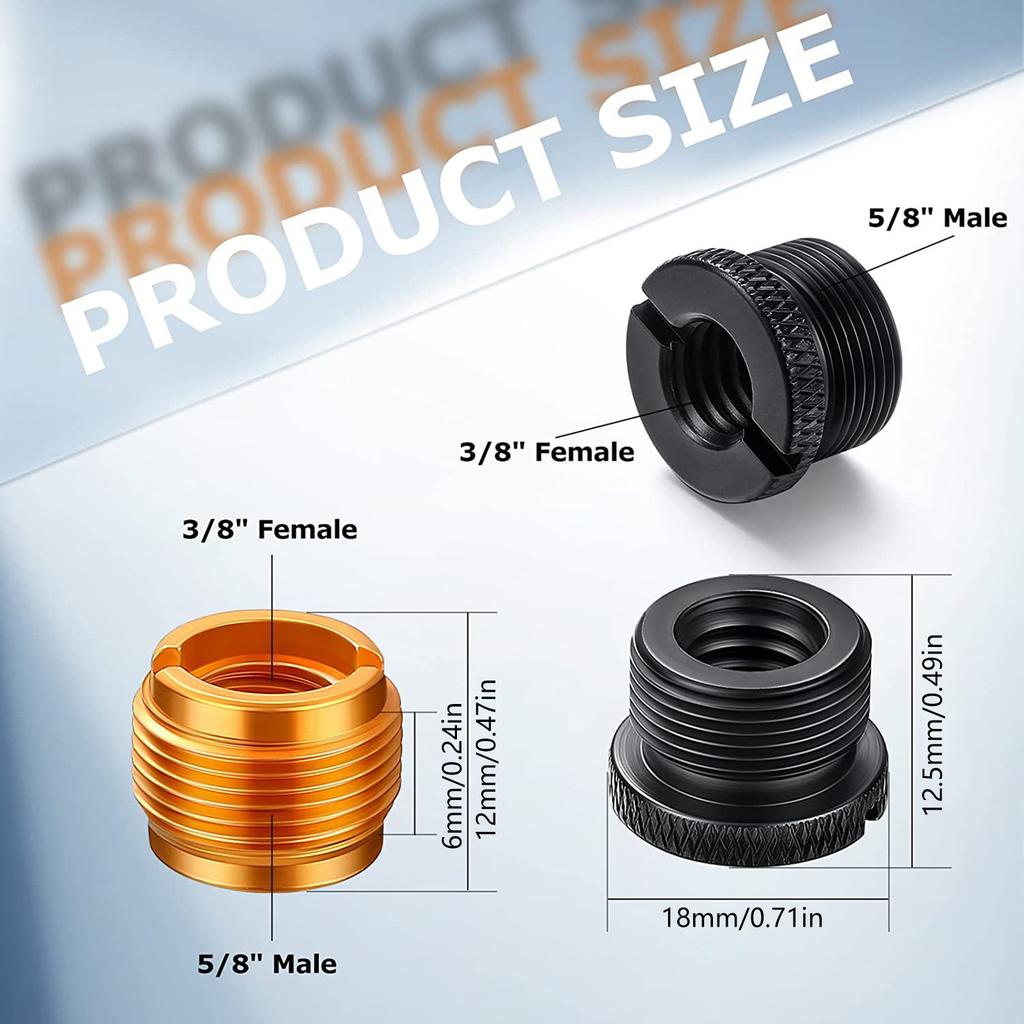 10 шт. Адаптер для микрофонной стойки 5/8 на 3/8 Адаптер с резьбой для микрофона Для аксессуаров для микрофонной стойки