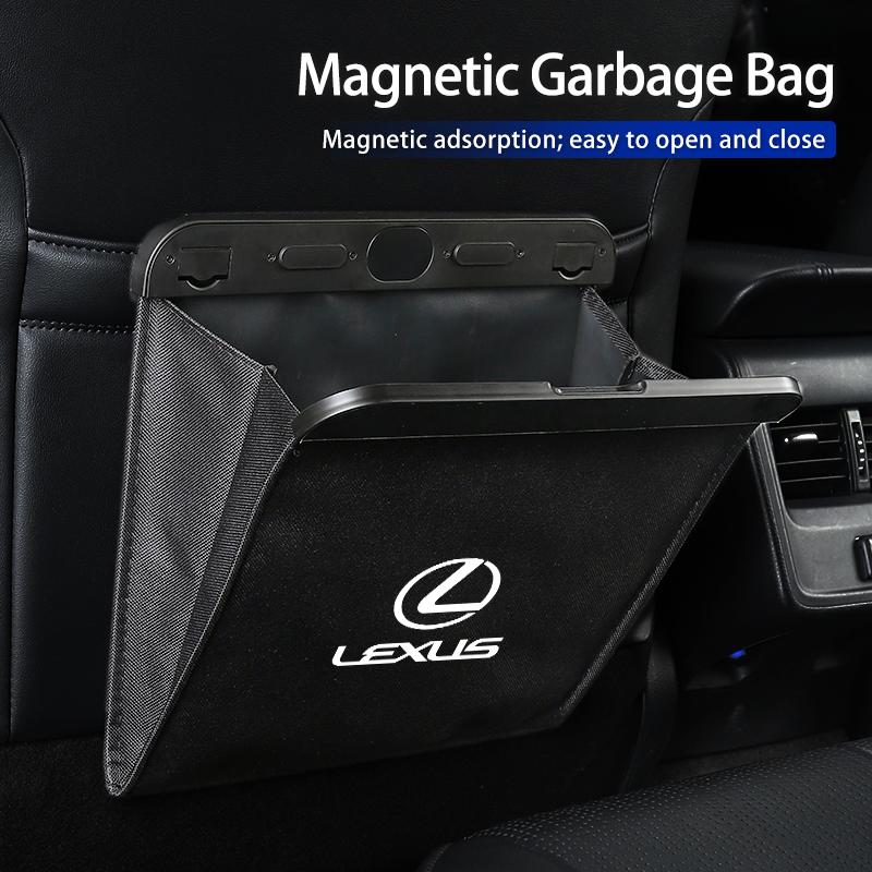 Car Seatback Trash Can Magnetic Waste Bag Garbage Pouch Accessories For Lexus UX250h RX450h CT200h RX400h NX300h RX350 RX300 AEK1