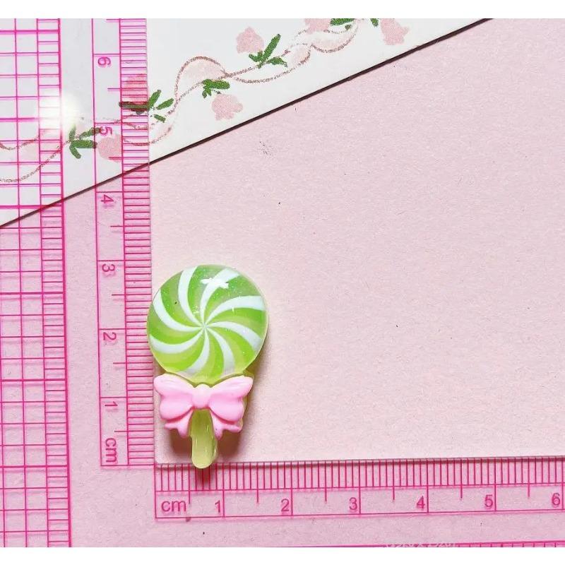 100 кавайных бантов леденцов на палочке из смолы с плоской задней частью кабошон художественные принадлежности украшения шарм DIY ремесло кукольный дом аксессуары