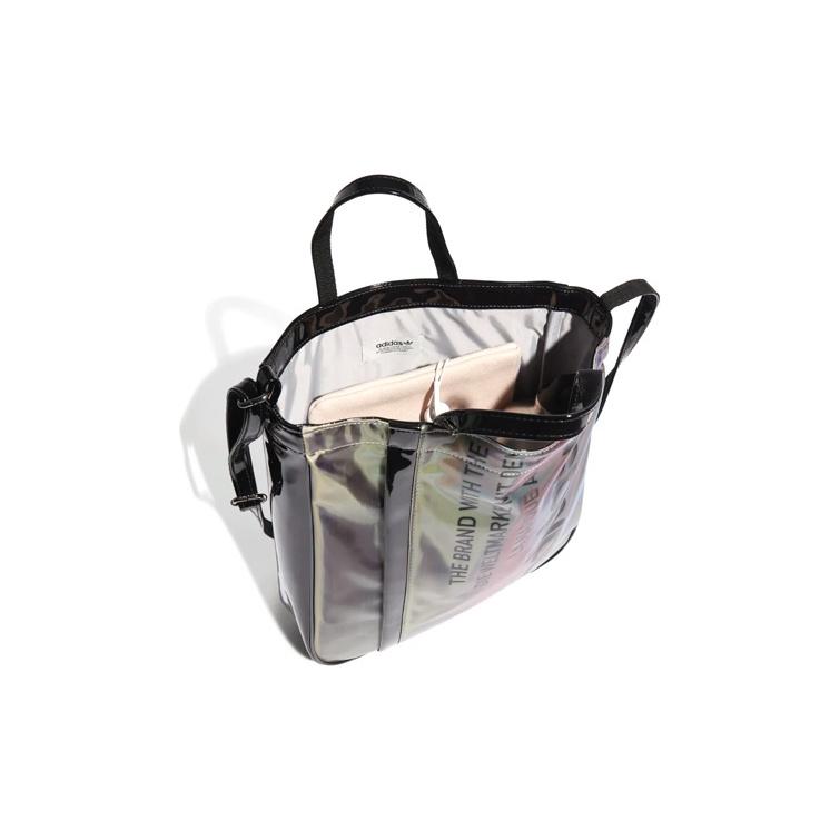 Adidas Originals Laser Gradient Letter Logo Multi-Functional TPU Crossbody Bag Unisex Tote Bag Black H17992