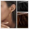 1 Pair Simple Classic Iron Drop Earring Chic Threader Fish Line Cross Design, Fashionable Dangle Earrings