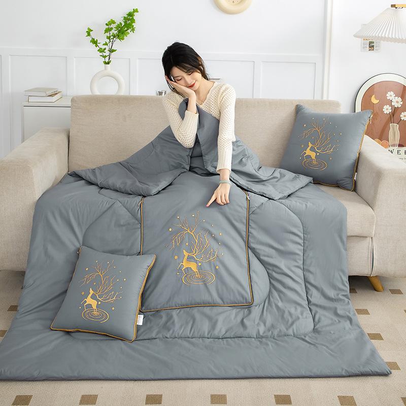 2025 Звездное небо Сика Олень Хлопковая подушка и набор одеял