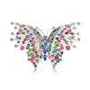 Fashionable butterfly colorful zircon brooch, anti-exposure pin for women, metal button to fix clothes, wedding party gift