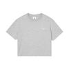Crop Tops Women's Gray Crew Neck Moderate DA0324-063