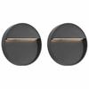 Outdoor Wall Lights 2 pcs LED 3 W Black Round