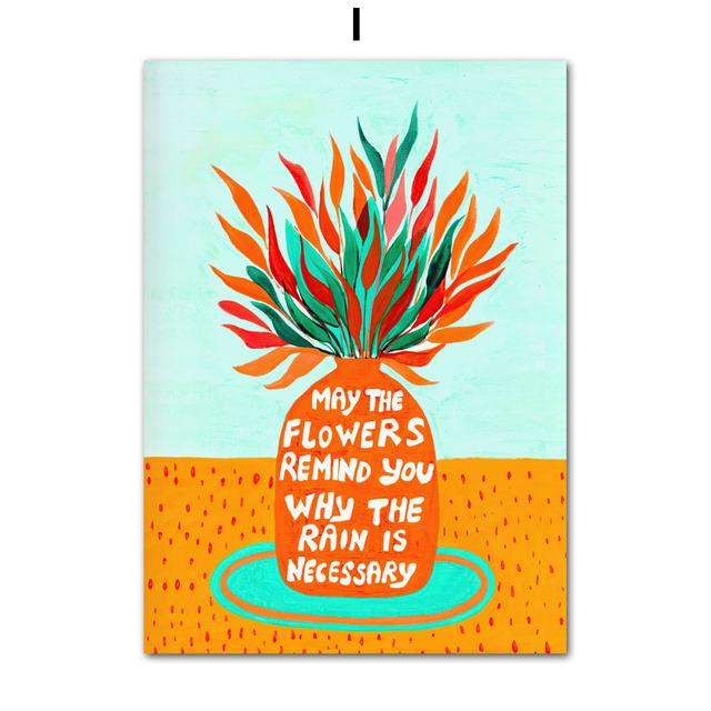 Тропический Тигр, Леопард, Рыба, Лотос, Марокко, Ваза, настенная живопись на холсте, постеры и принты, настенные панно для декора гостиной, без рамки