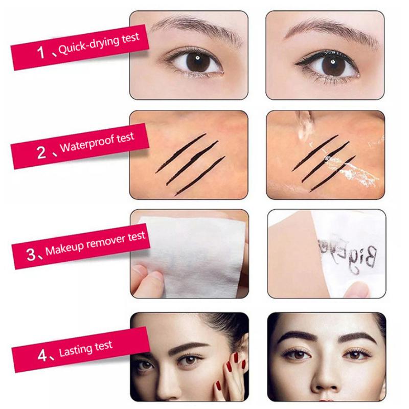 Ручка-подводка для глаз в форме перьев, водостойкая, устойчивая к размазыванию, легко окрашиваемая жидкая подводка для глаз, карандаш для глаз