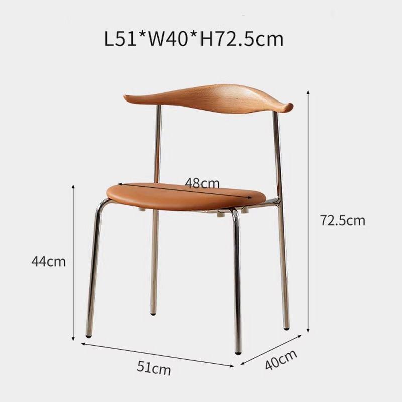 Минималистичный обеденный стул из массива дерева в стиле середины века с спинкой