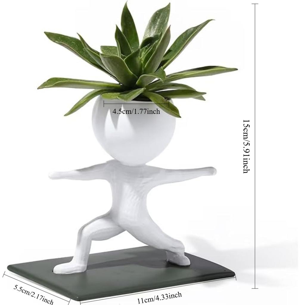 Сочные забавные цветочные горшки, уникальные милые кашпо для комнатных растений, спортивная беговая дорожка, креативные маленькие цветочные горшки в форме человека, смоляной горшок для кактусов