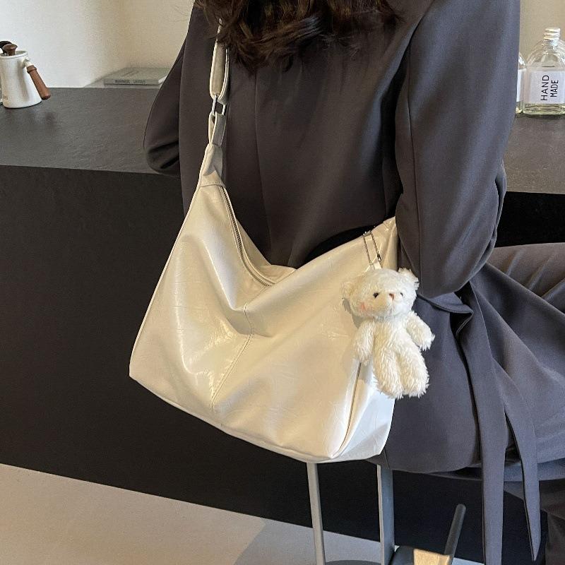 Низкопрофильный дизайн, мягкая кожа, большая вместительная сумка через плечо, новинка 2024 года, модная универсальная повседневная сумка на плечо для путешествий