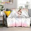 Мечтательная балерина, фея, лебедь, единорог, мультяшное одеяло, мягкий плед для дома, спальни, кровати, дивана, пикника, путешествий, для детей