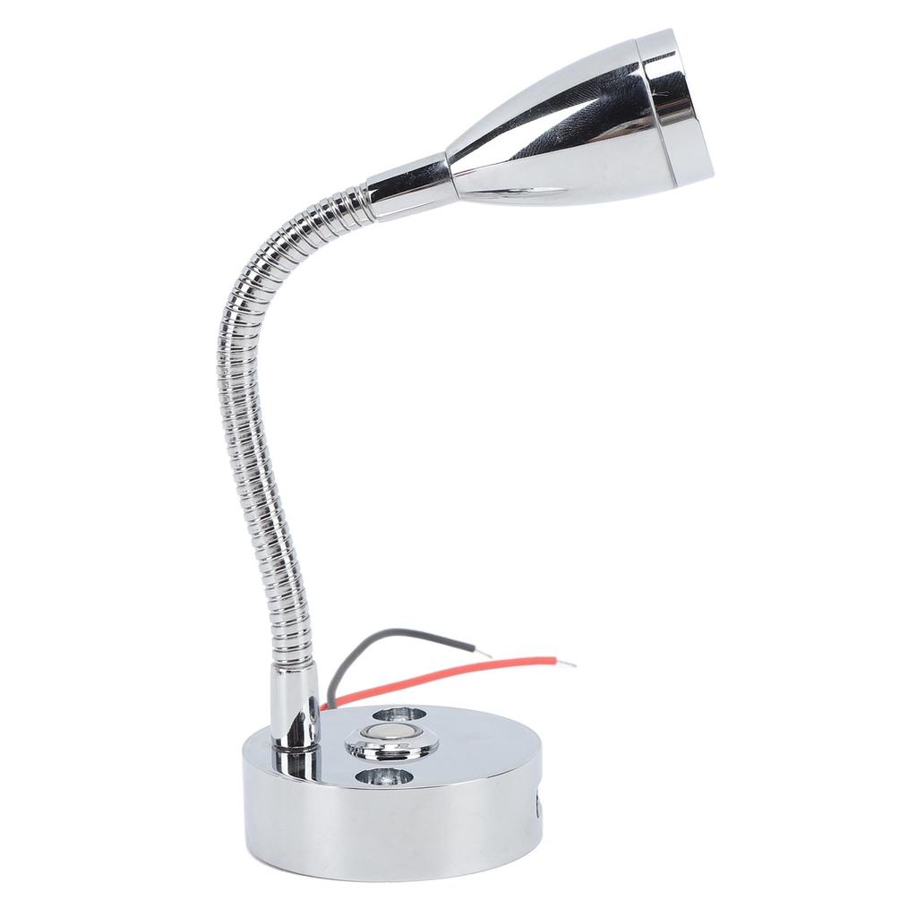 Светодиодный светильник для чтения в автодоме, хромированный, комнатный, прикроватный, для лодки, яхты, USB, 3 регулируемых цвета света, сенсорный светильник D