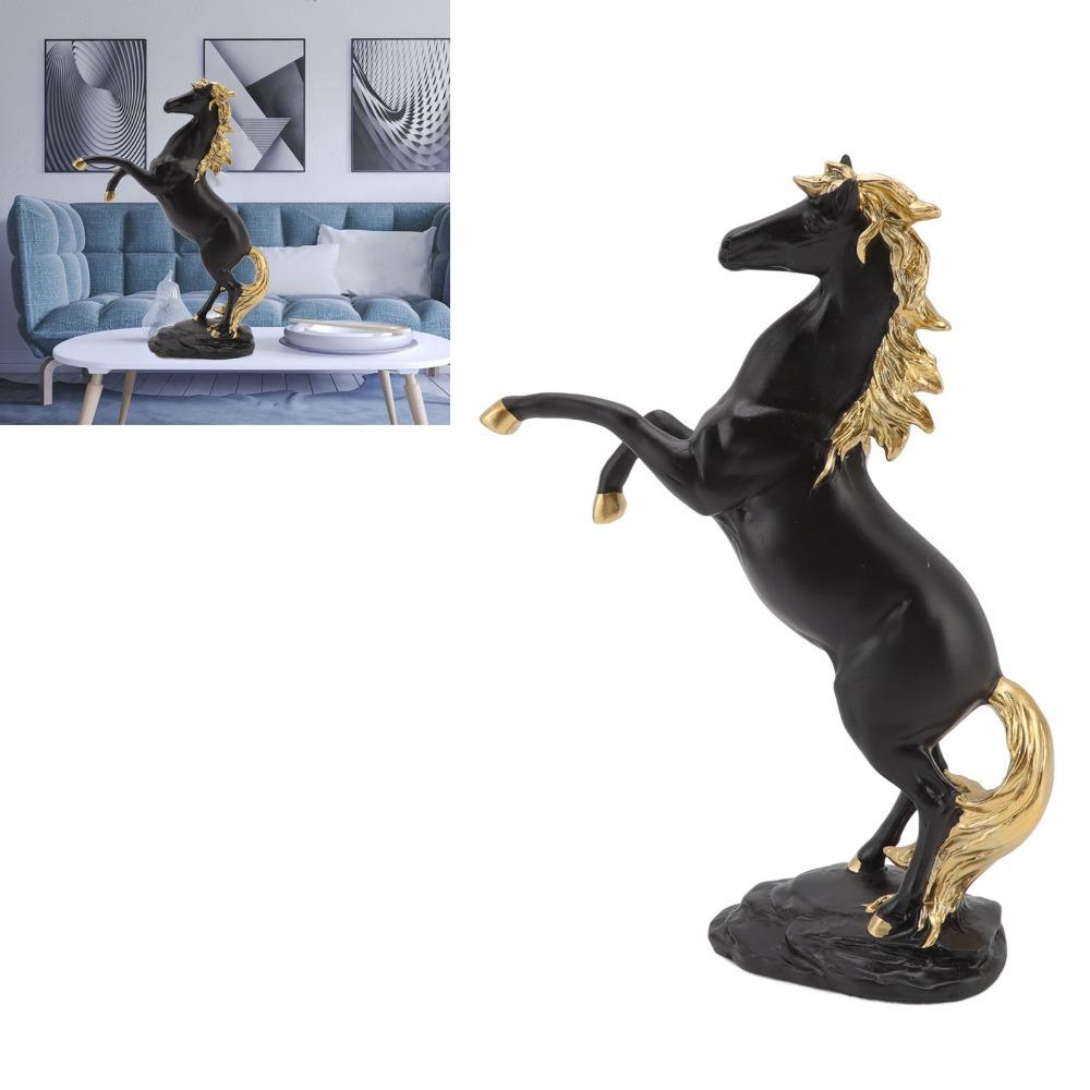 Home Decoration Horse Sculpture Ornament Resin Standing Horse Statue Office